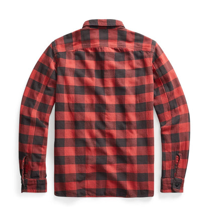 RRL By Ralph Lauren Farrell Long Sleeve Sport Shirt Rl Red Black - The Sporting Lodge