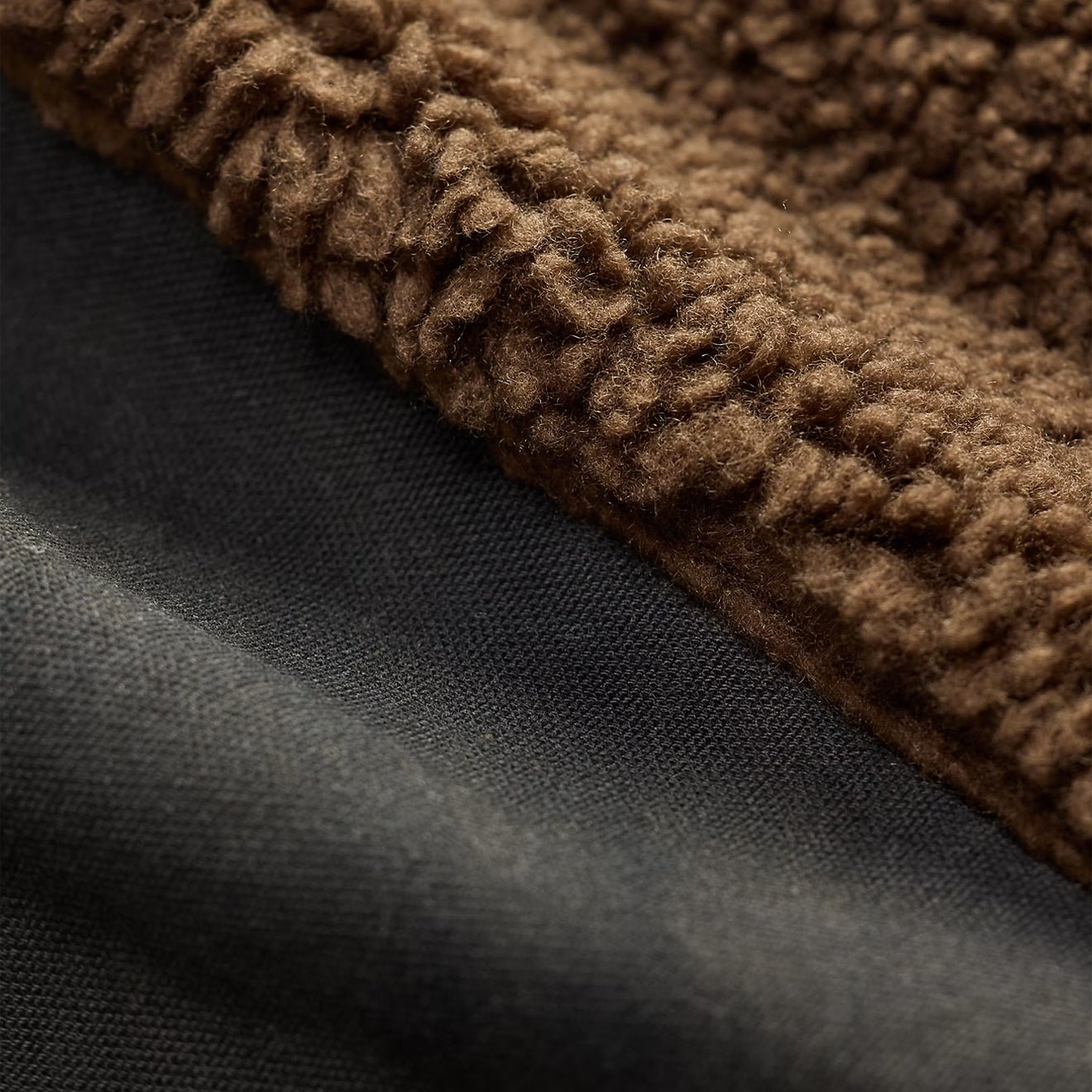 RRL By Ralph Lauren Fleece - Panelled Canvas Jacket Vintage Black / Brown