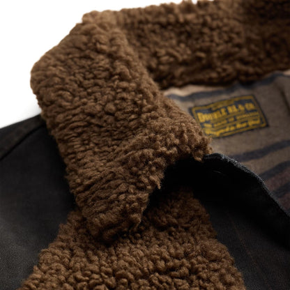 RRL By Ralph Lauren Fleece - Panelled Canvas Jacket Vintage Black / Brown