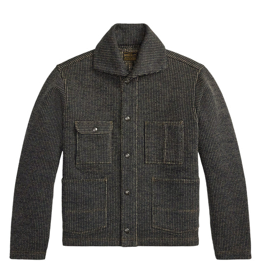 RRL By Ralph Lauren Fleece Work Jacket Charcoal / Multi
