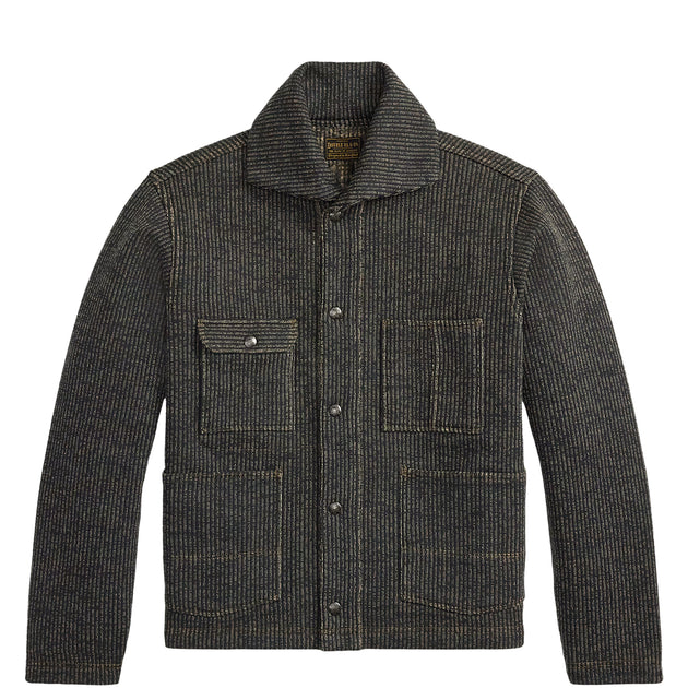 RRL By Ralph Lauren Fleece Work Jacket Charcoal / Multi – The