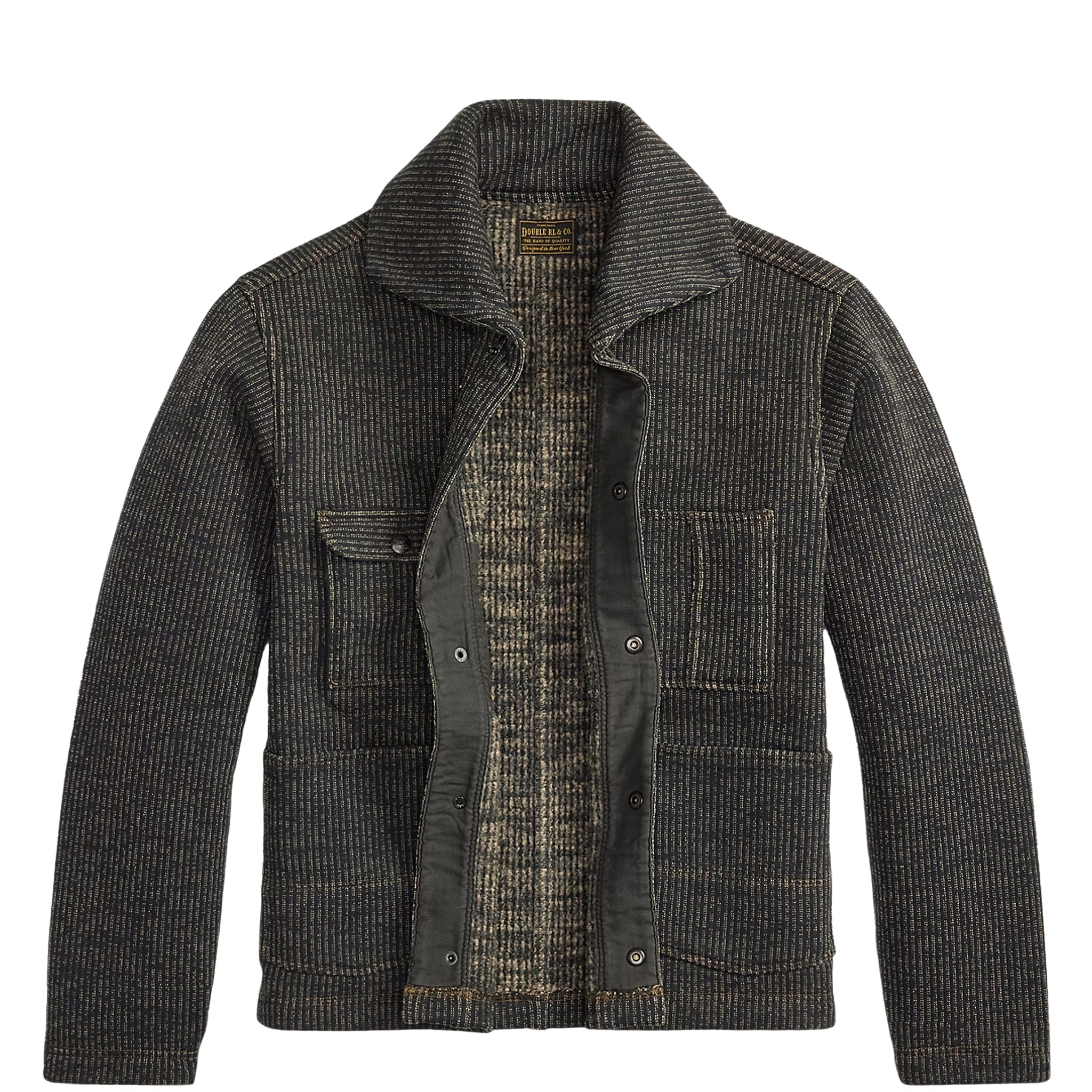 RRL By Ralph Lauren Fleece Work Jacket Charcoal / Multi – The