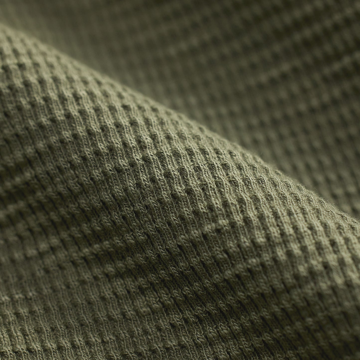 RRL By Ralph Lauren Garment-Dyed Waffle-Knit Henley Shirt Tree Green