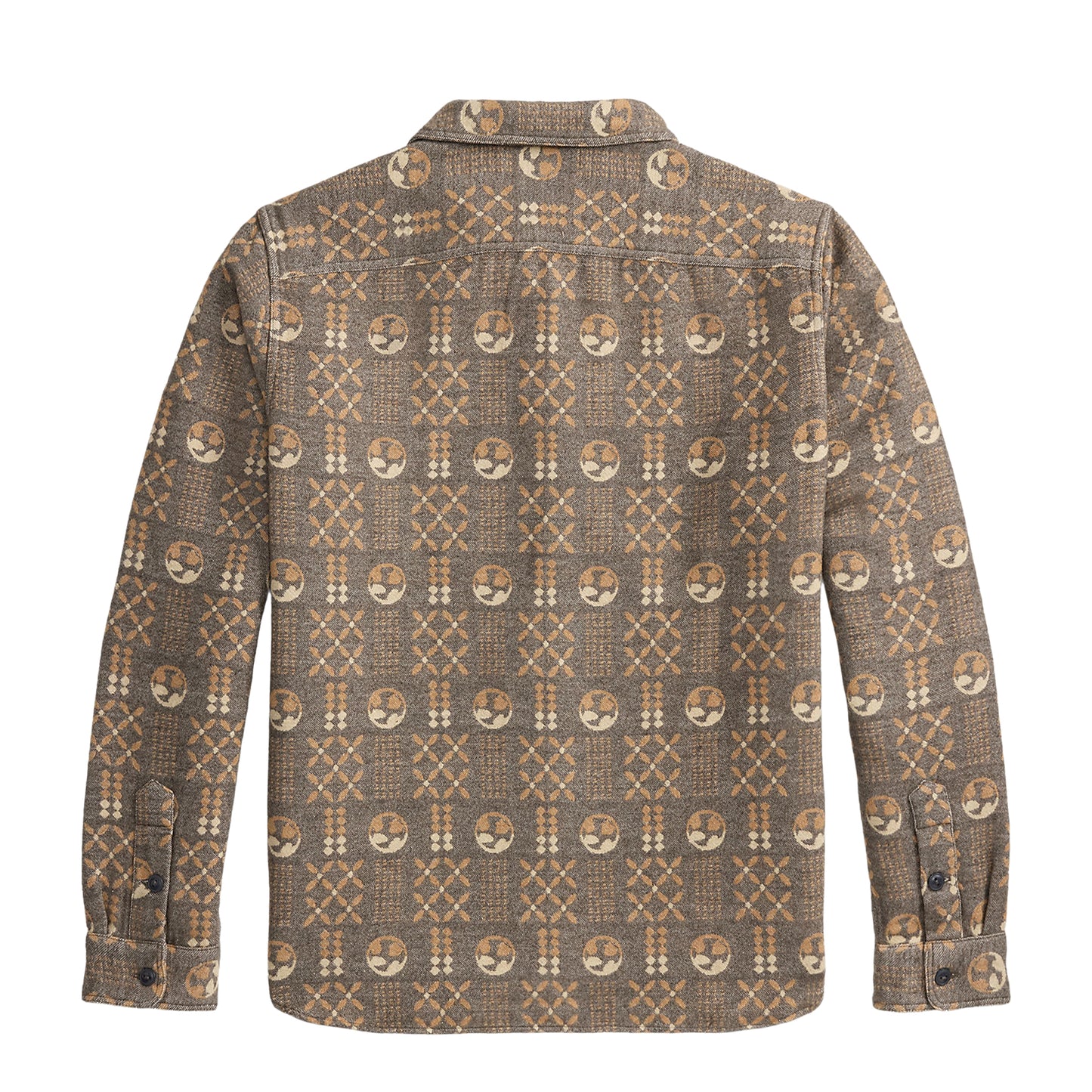 RRL By Ralph Lauren Geometric Jacquard Workshirt Grey / Orange