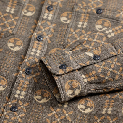 RRL By Ralph Lauren Geometric Jacquard Workshirt Grey / Orange