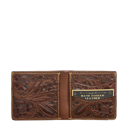 RRL By Ralph Lauren Hand-Tooled Leather Billfold Brown