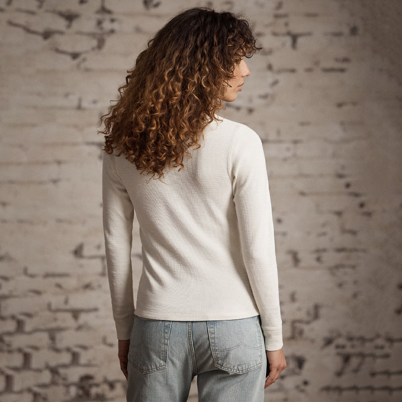 RRL By Ralph Lauren Henley Long Sleeve Pullover Paper White - The Sporting Lodge