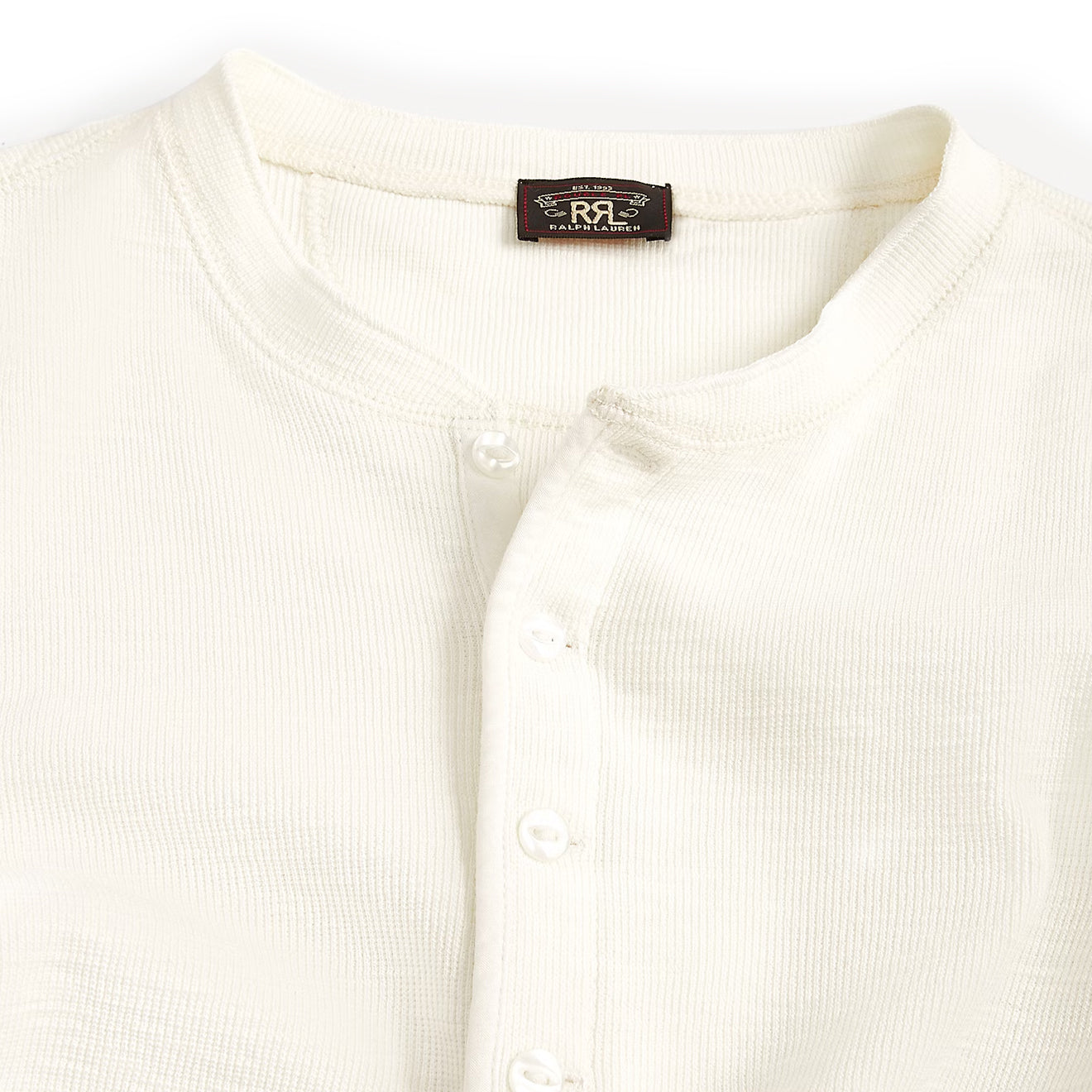 RRL By Ralph Lauren Henley Long Sleeve Pullover Paper White - The Sporting Lodge