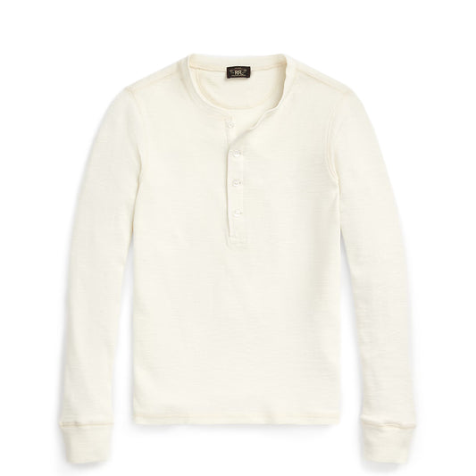 RRL By Ralph Lauren Henley Long Sleeve Pullover Paper White - The Sporting Lodge