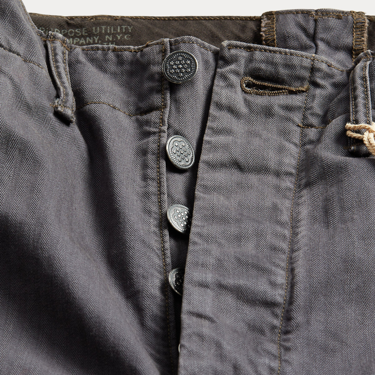 RRL By Ralph Lauren Herringbone Twill Field Pant Washed Black