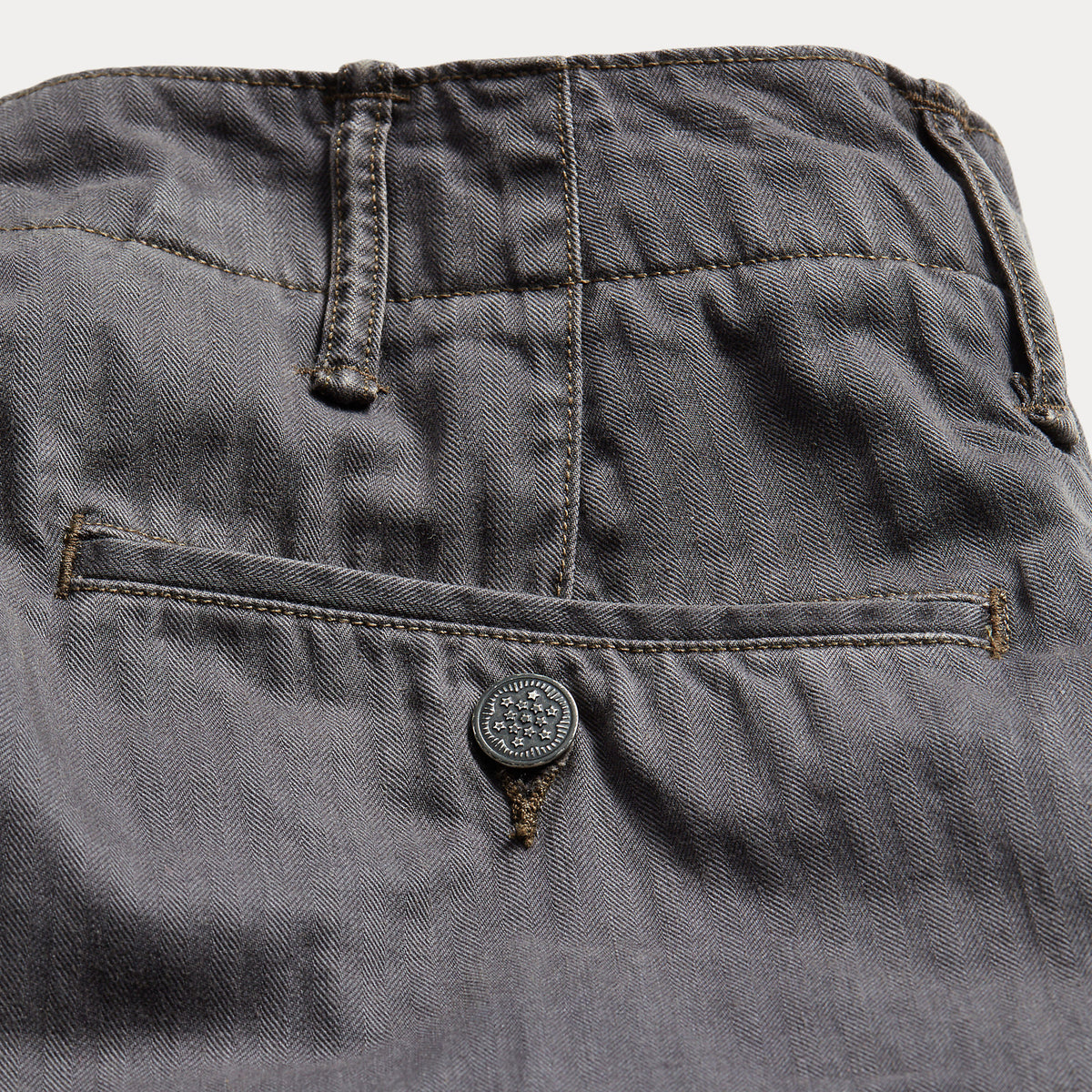 RRL By Ralph Lauren Herringbone Twill Field Pant Washed Black