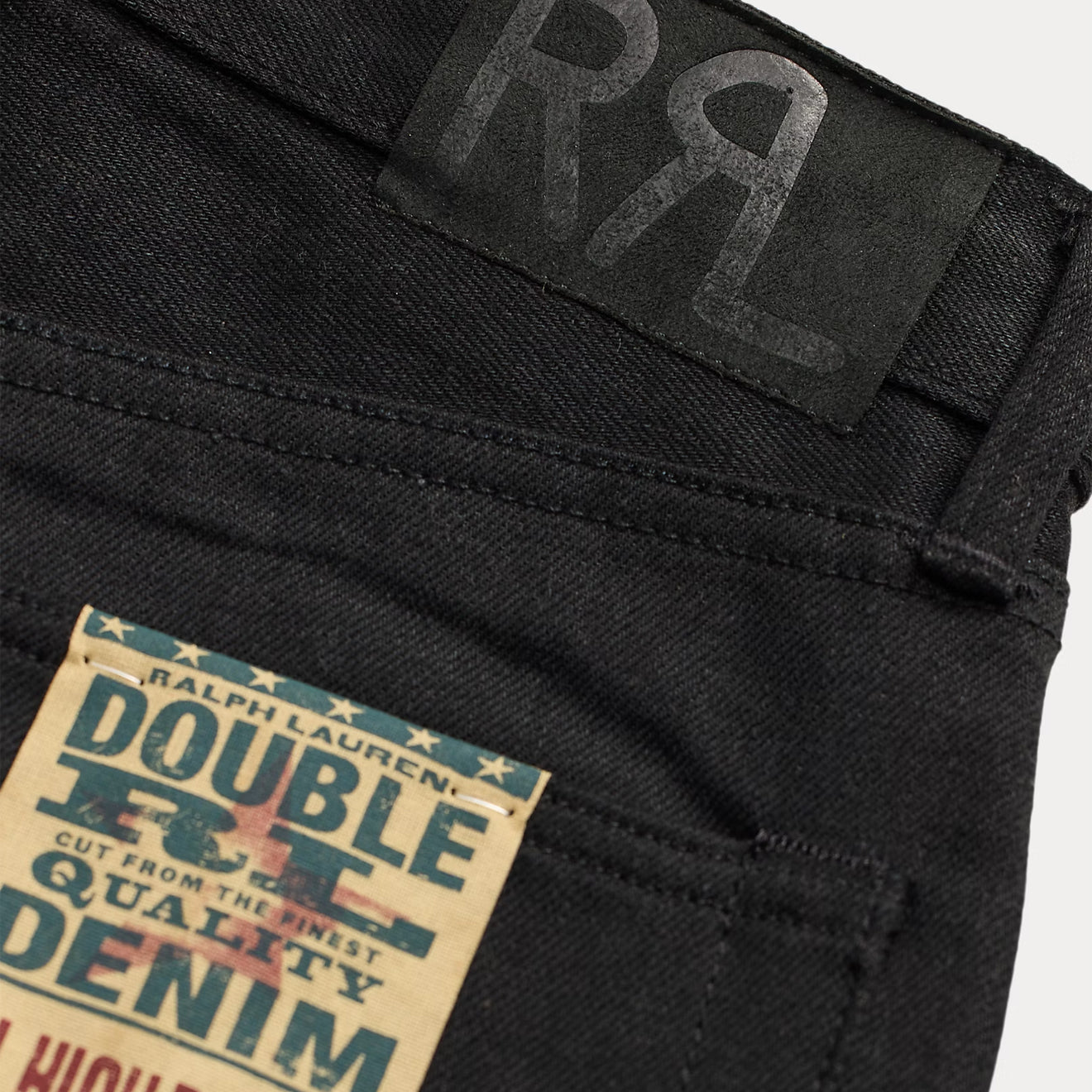 RRL By Ralph Lauren High Boy Fit Black Selvedge Jean Black
