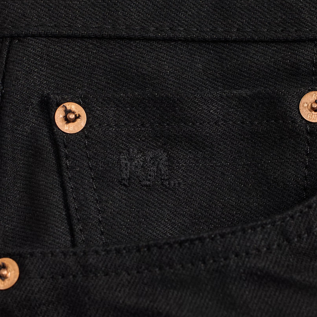 RRL By Ralph Lauren High Boy Fit Black Selvedge Jean Black