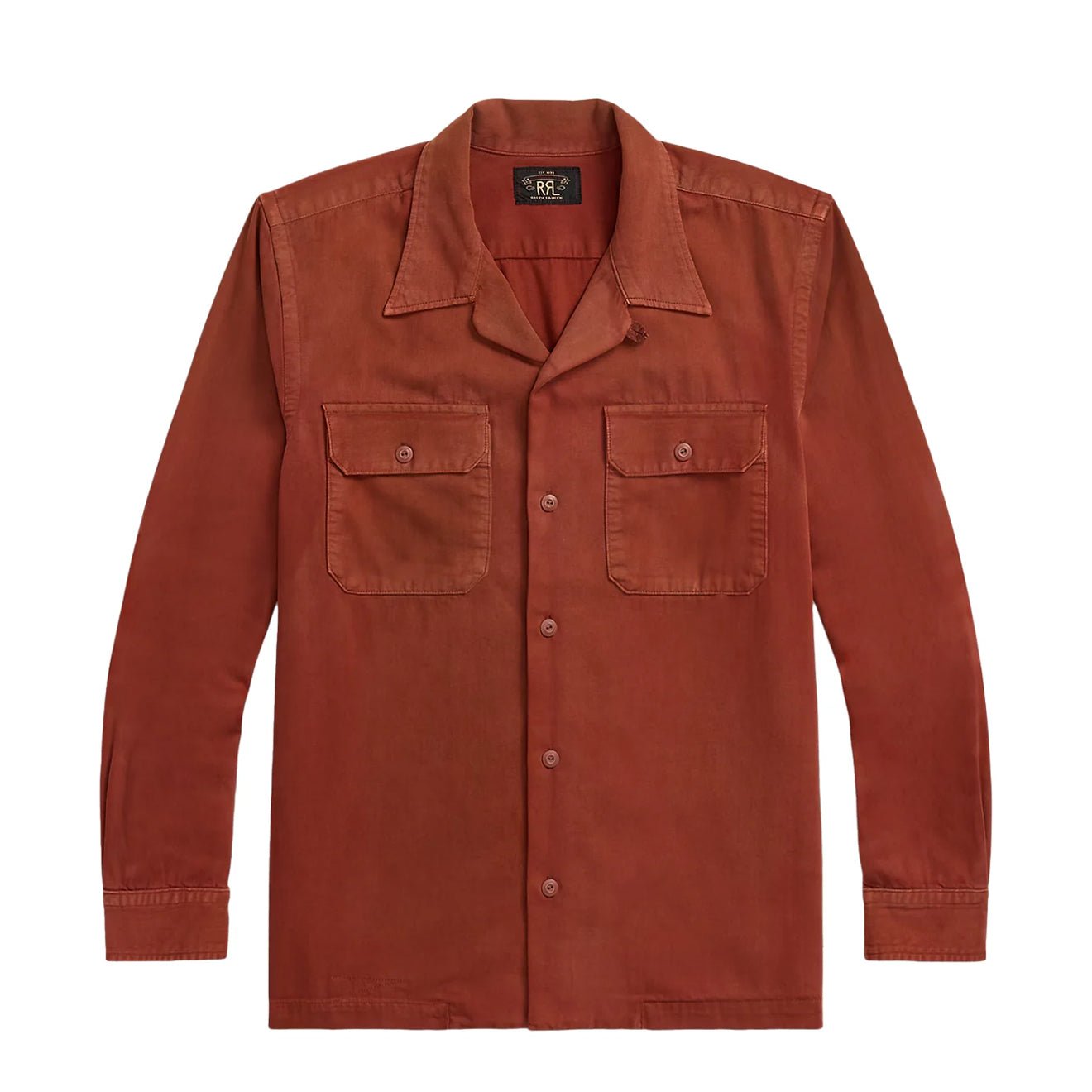 RRL By Ralph Lauren Holmes Camp Long Sleeve Sport Shirt Brick - The Sporting Lodge