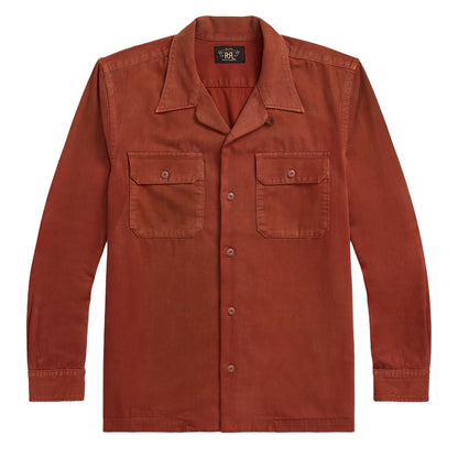 RRL By Ralph Lauren Holmes Camp Long Sleeve Sport Shirt Brick - The Sporting Lodge