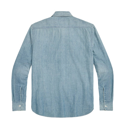 RRL By Ralph Lauren Indigo Chambray Workshirt Medium Wash