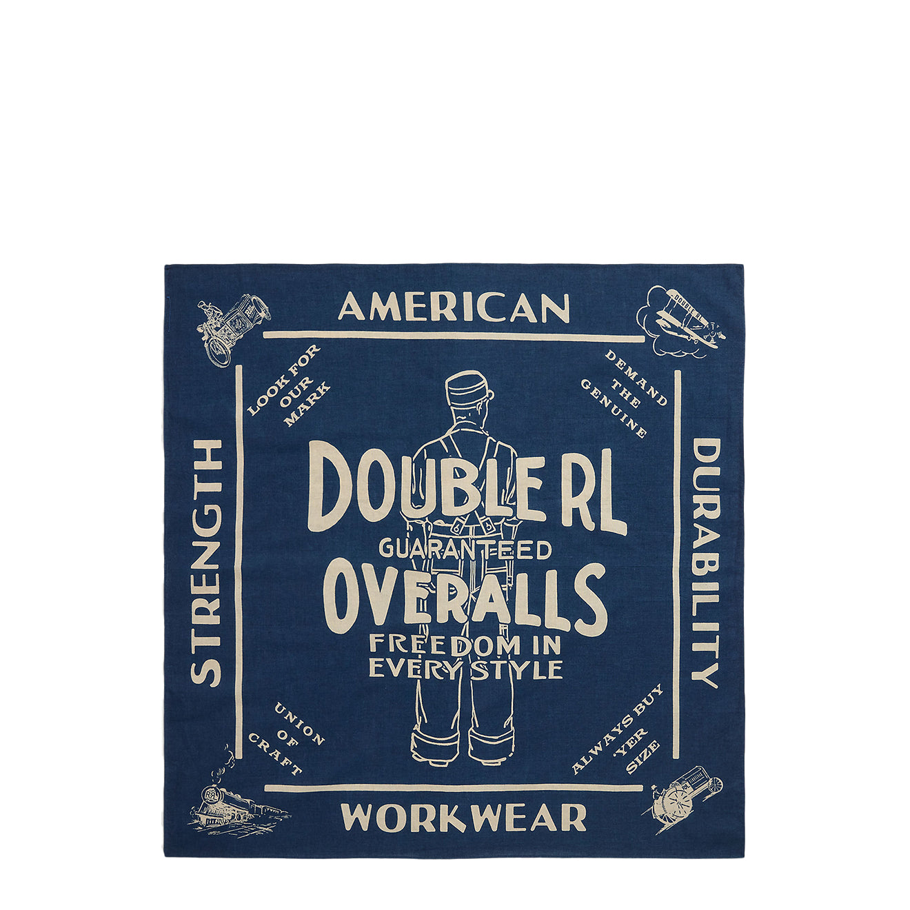 RRL By Ralph Lauren Indigo Cotton Graphic Bandanna Indigo / Cream