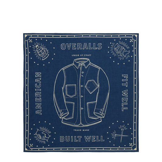 RRL By Ralph Lauren Indigo Cotton Graphic Bandanna Indigo/Cream - The Sporting Lodge