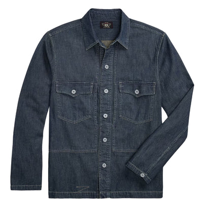 RRL By Ralph Lauren Indigo Denim Overshirt Dark Wash - The Sporting Lodge