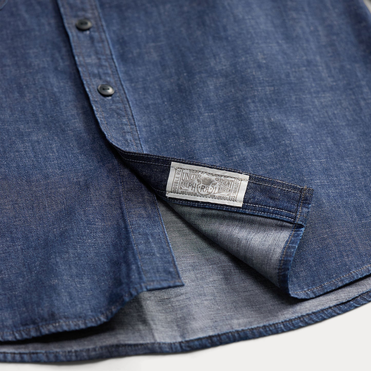 RRL By Ralph Lauren Indigo Denim Workshirt Indigo Rinse