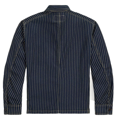 RRL By Ralph Lauren Indigo Dot-Stripe Twill Engineer Coat Indigo Rinse - The Sporting Lodge