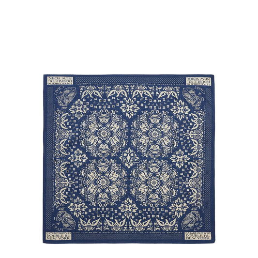 RRL By Ralph Lauren Indigo Floral-Print Cotton Bandanna Indigo / Cream
