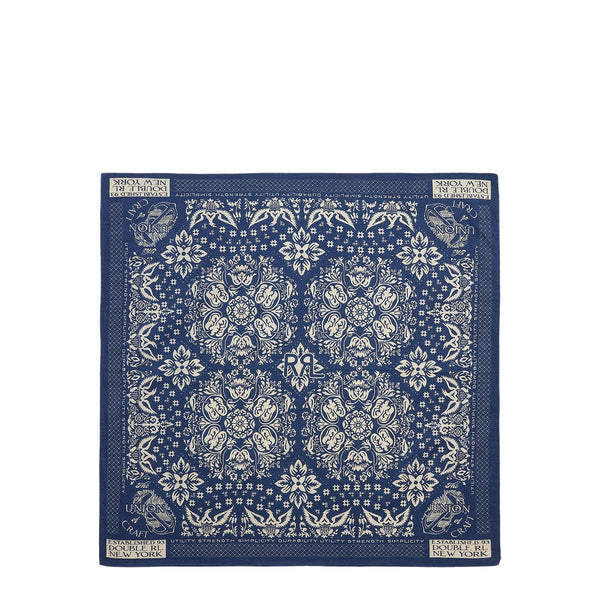 RRL By Ralph Lauren Indigo Floral-Print Cotton Bandanna Indigo