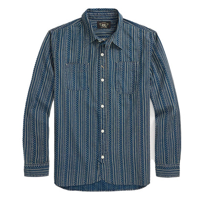 RRL By Ralph Lauren Indigo Print Workshirt Indigo - The Sporting Lodge