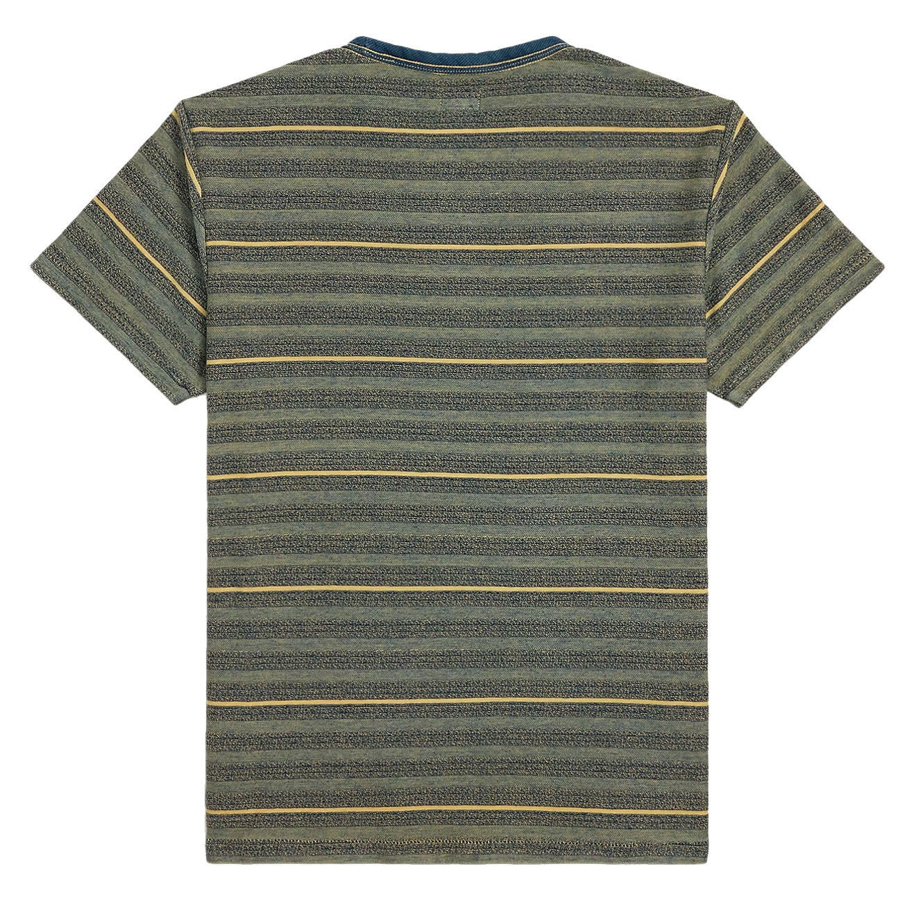 RRL By Ralph Lauren Indigo Striped Jacquard T-Shirt Cream/Multi - The Sporting Lodge