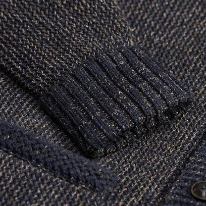 RRL By Ralph Lauren Jacquard-Knit Shawl-Collar Cardigan Navy / Black Multi