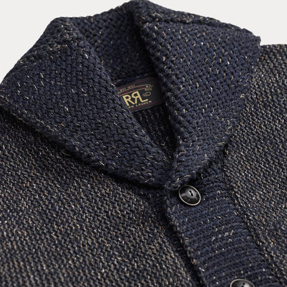 RRL By Ralph Lauren Jacquard-Knit Shawl-Collar Cardigan Navy / Black Multi