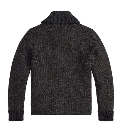 RRL By Ralph Lauren Jacquard-Knit Shawl-Collar Cardigan Navy / Black Multi
