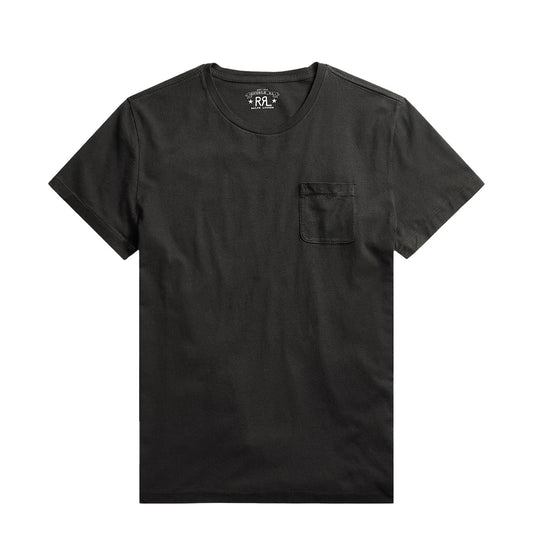 RRL By Ralph Lauren Jersey Pocket T-Shirt Faded Black Canvas