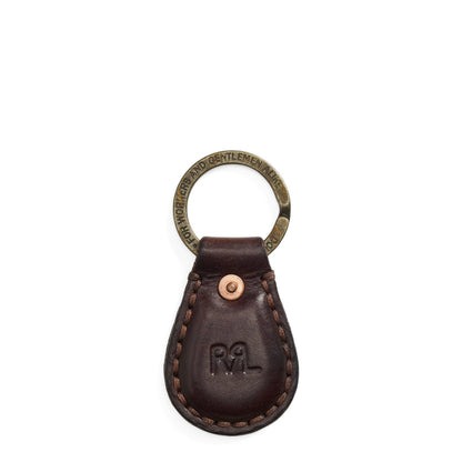 RRL By Ralph Lauren Key Ring Keyfob Small Dark Brown - The Sporting Lodge