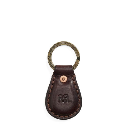 RRL By Ralph Lauren Key Ring Keyfob Small Dark Brown - The Sporting Lodge