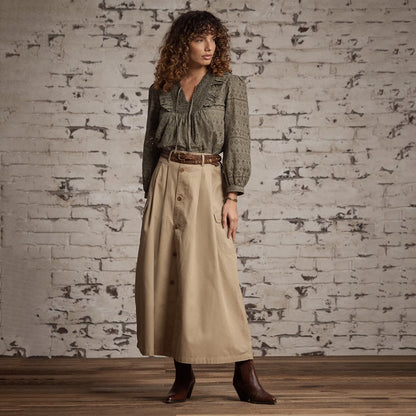 RRL By Ralph Lauren Lainey Skirt Mid A Line Tan