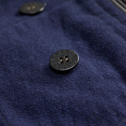 RRL By Ralph Lauren Leather-Trim Wool-Blend Peacoat Vintage Navy