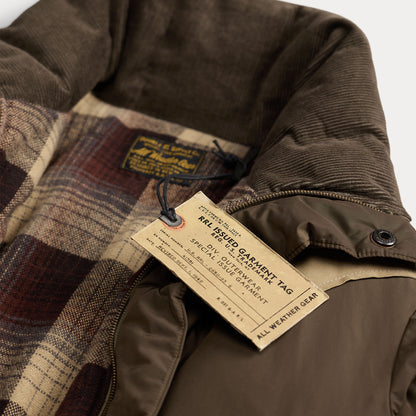 RRL By Ralph Lauren Leather-Yoke Western Jacket Dark Olive