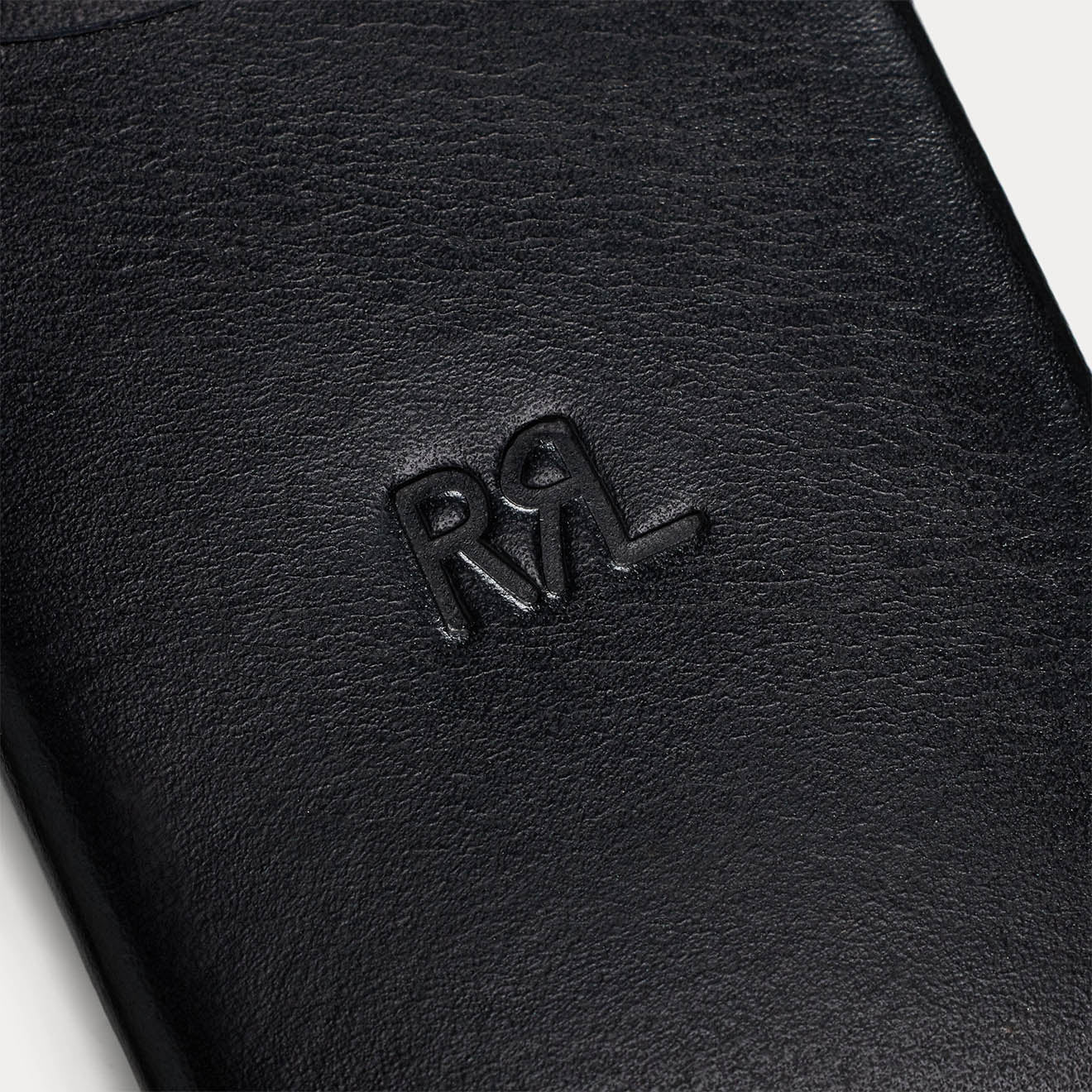 RRL By Ralph Lauren Leather Card Case Black Over Brown