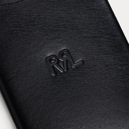 RRL By Ralph Lauren Leather Card Case Black Over Brown