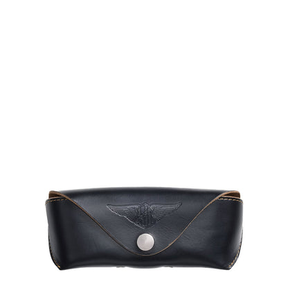 RRL By Ralph Lauren Leather Eyeglass Case Black Over Brown - The Sporting Lodge