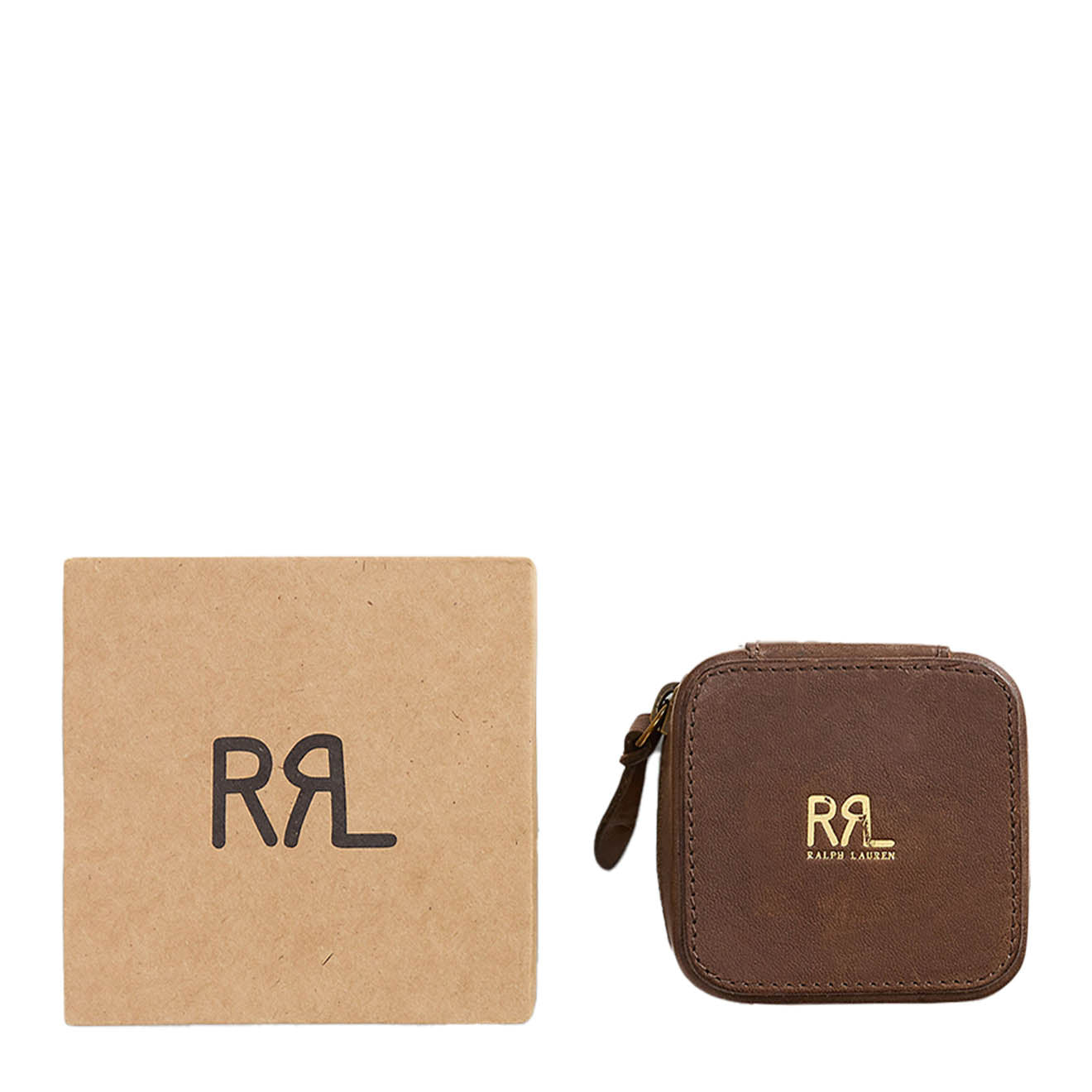 RRL By Ralph Lauren Leather Watch Case Dark Mahogany