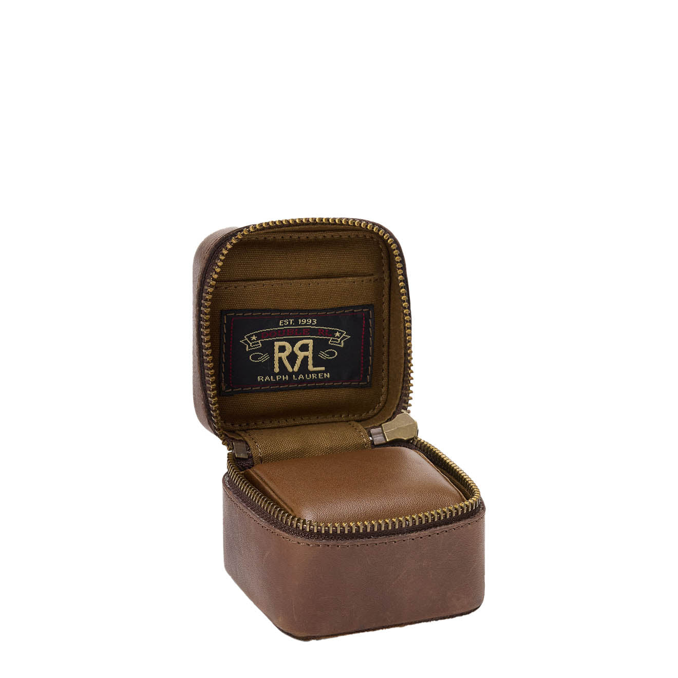 RRL By Ralph Lauren Leather Watch Case Dark Mahogany