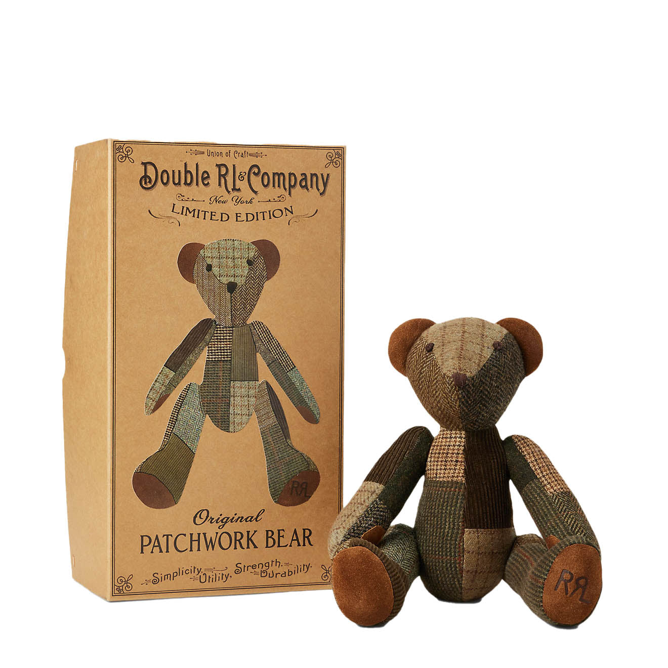 RRL By Ralph Lauren Limited Edition Patchwork Bear Brown Multi - The Sporting Lodge