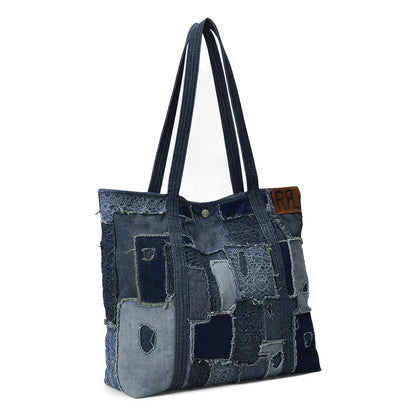 RRL By Ralph Lauren Limited Edition Patchwork Tote Indigo Multi