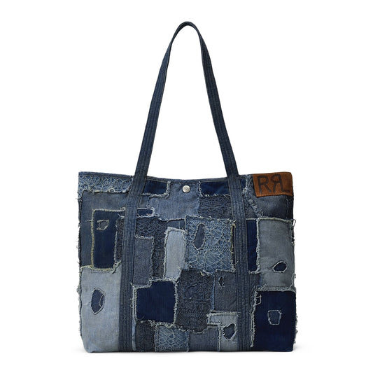 RRL By Ralph Lauren Limited Edition Patchwork Tote Indigo Multi