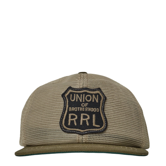 RRL By Ralph Lauren Logo-Patch Mesh Trucker Cap Brown / Tan
