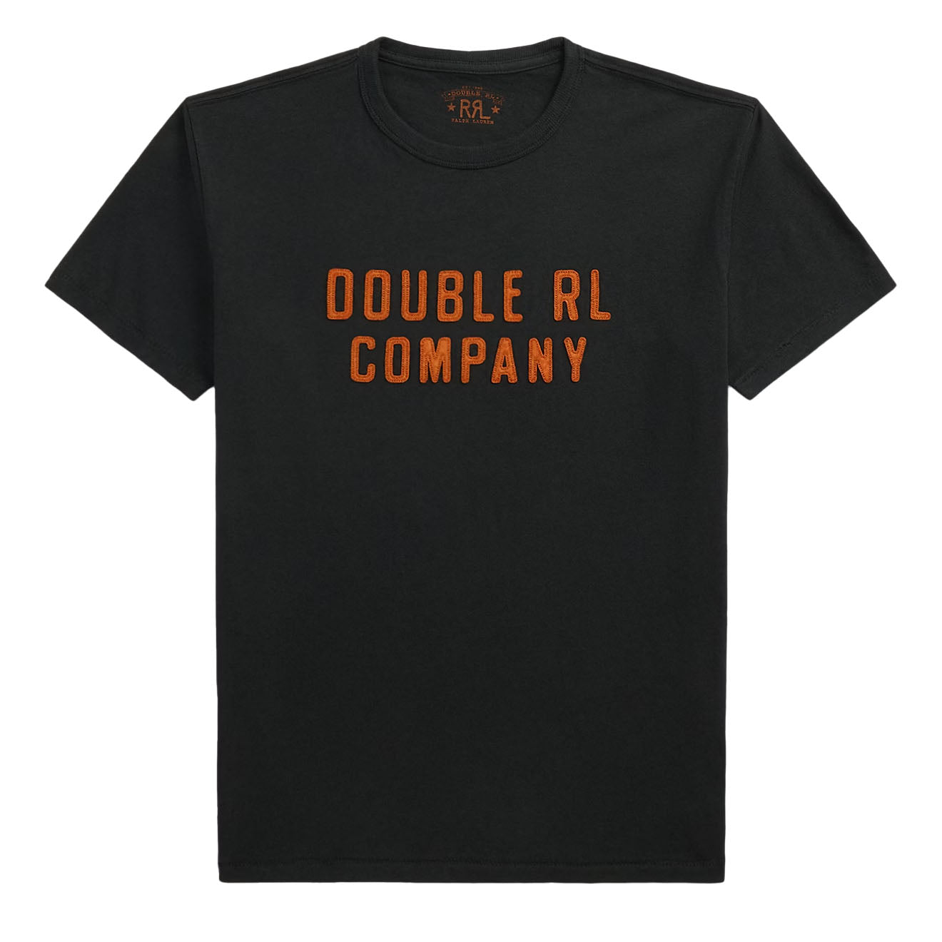 RRL By Ralph Lauren Logo Cotton-Hemp Jersey T-Shirt Faded Black Canvas - The Sporting Lodge