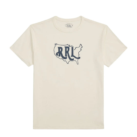 RRL By Ralph Lauren Logo Cotton-Hemp Jersey T-Shirt Warm White
