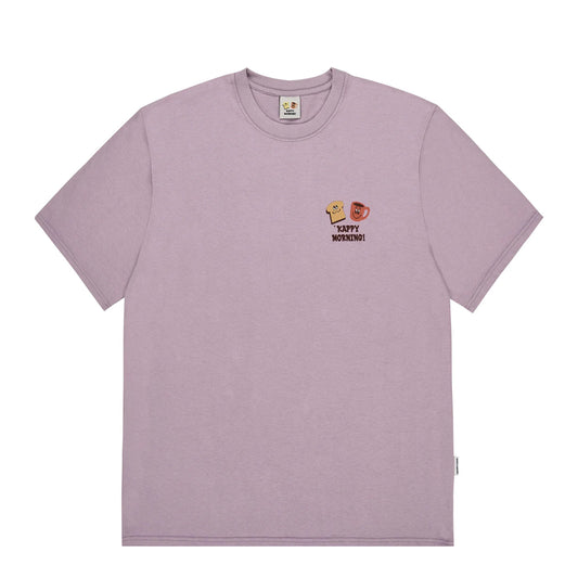 Kappy Kappy Morning Half T-Shirt Toru Fukuda Edition Lilac - The Sporting Lodge